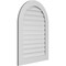 Ekena Millwork Round Top Surface Mount PVC Gable Vent: Functional, w/ 3-1/2"W x 1"P Standard Frame, 28"W x 38"H GVPRT28X3801SF - alternate 3